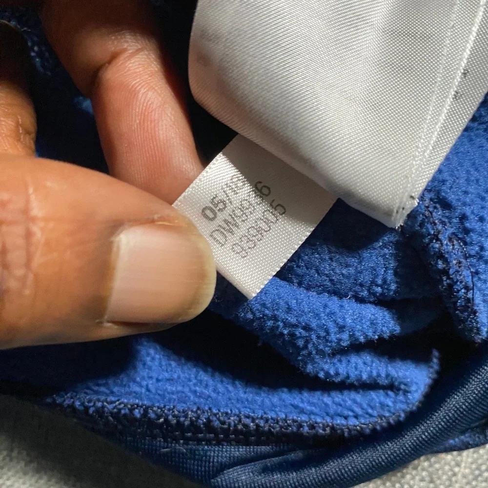 Adidas Men's Blue 3-Stripes‎ Heather Full Zip Hoodie Athletic Track Jacket Large